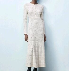 Women's Ivory Two-Tone Split Waist Midi Dress, Versatile Fitted Mermaid Style